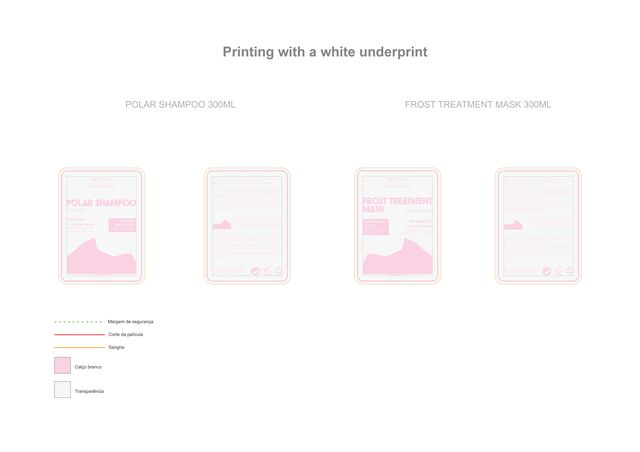 Print specification with white underprint for flexible film labels