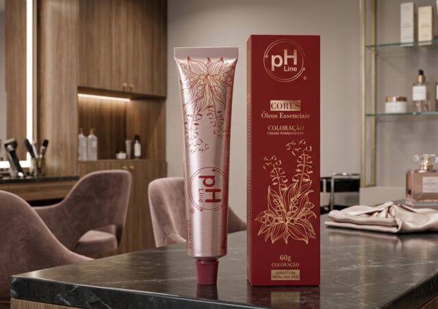 pH Line hair coloration tube and carton packaging