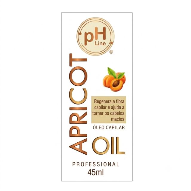 Apricot Oil label artwork, flat design